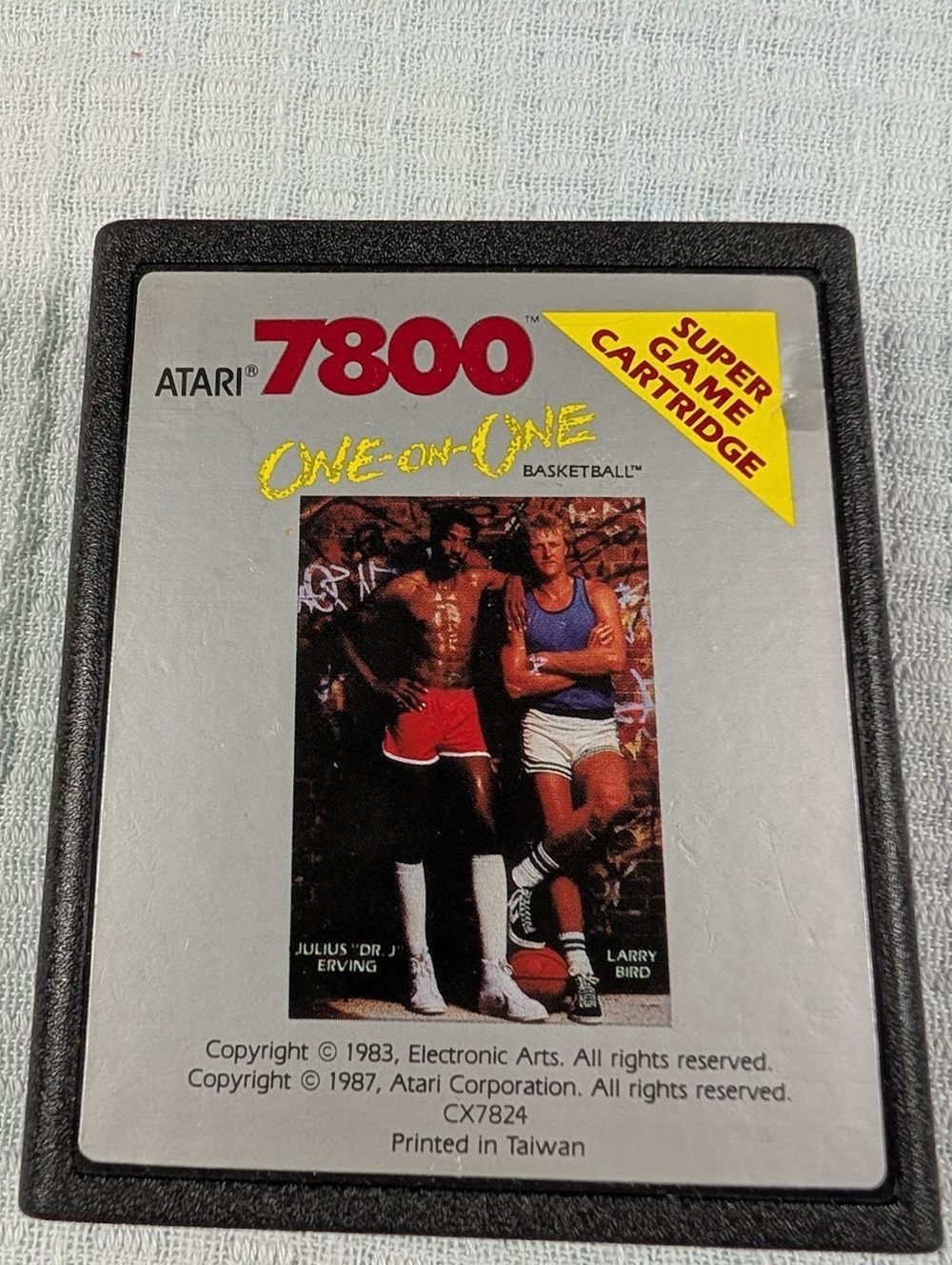 One on One Basketball (Dr. J / Larry Bird) Atari 7800 Pro System - Tested